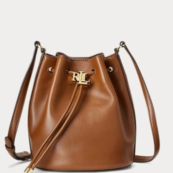 Lauren Ralph Lauren Leather Andie Bucket Bag - Picture 1 of 10